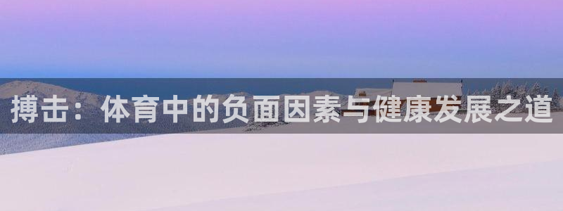 杏宇体育凯捷平台招商：搏击：体育中的负面因素与健康发展之道